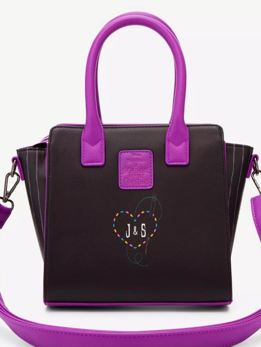 NWT! Disney's Loungefly TNBC Jack & Sally Mini-Satchel - Picture 3 of 10